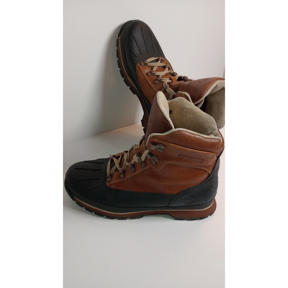 Timberland Euro Hiker Shell Toe Boot Mens 8 Tobacco Brown A0317 Waterproof